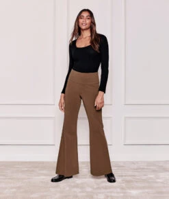 The Everyday High-Waist Flare Pant - Chocolate