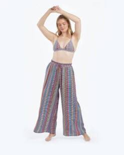 The Palazzo Pant With Ties - Mod Stripe