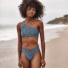 The V-Front Low Rise Bikini Bottom - Mini Bloom In Sky & Blue Mountain