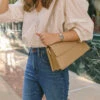 The Cotton Pintuck Blouse - White Sand