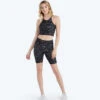 The Do-It-All High Rise Biker Shorts - Paint Splatter In Sea Urchin