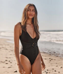 The Ribbed Belted Backflip - Sea Urchin -Cheap Sunset Bikini Store 1 ModelFront 7f147e09 fbcb 4863 8899 a85d118ba109