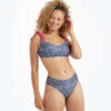 The Tie Marina Bikini Top - In Bloom In Deep Sea & Lava