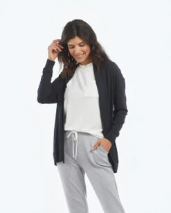 The Softest Ribbed Cardigan - Sea Urchin