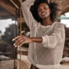 The Fishnet Crewneck Cover-Up - Natural
