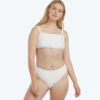 The Wide Strap Oasis Bikini Top - White Sand