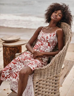 The Silky Slip Skirt - Destination Botanical -Cheap Sunset Bikini Store 2 Lifestyle 1