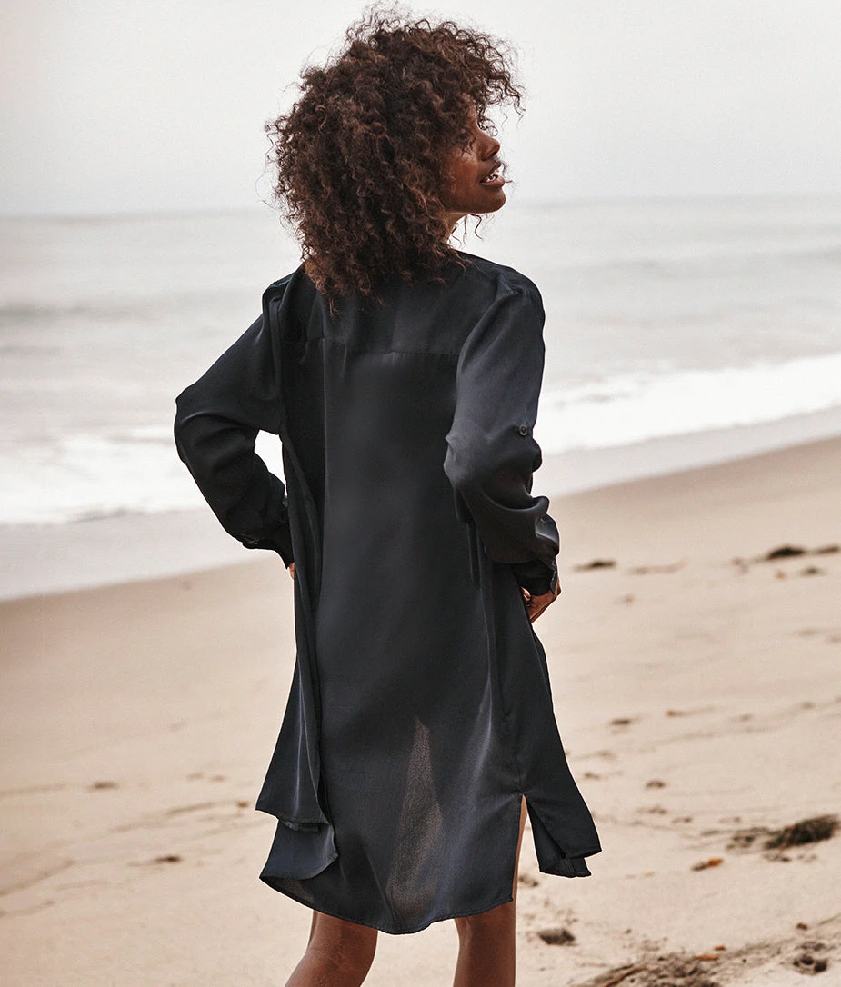 The Short Effortless Shirtdress Cover-Up - Sea Urchin 2 The Short Effortless Shirtdress Cover-Up - Sea Urchin - Image 2