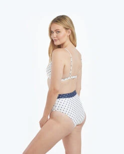 The Triangle Bikini Top - Square Dot In White Sand & Deep Sea -Cheap Sunset Bikini Store 2 ModelBack 2a34e1bb c04a 4a95 8a1b 78e0ba5dfe08
