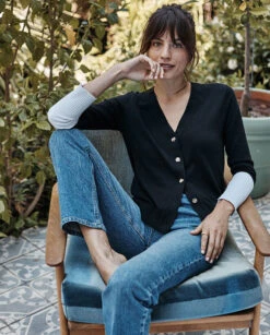 The Perfect Lightweight Cardigan - Sea Urchin & White Sand -Cheap Sunset Bikini Store 2 ModelBack 3 92dc95d8 22f3 4acf a3f6 05224c820436