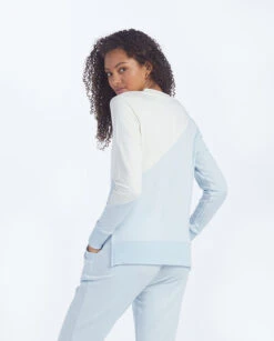 The Softest French Terry Pullover - Powder Blue & White Sand -Cheap Sunset Bikini Store 2 ModelBack b79e3e99 e77b 4aad 9f45 3fe7f795ca1b