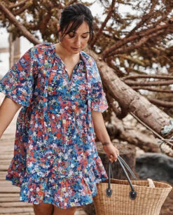 The Tie Neck Tiered Dress - Painted Meadows -Cheap Sunset Bikini Store 3 ModelFullBody 4ceec5f0 2958 4a03 9b9b ef817299e728