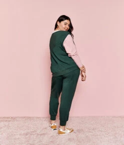 The Softest French Terry Relaxed Colorblock Crew - Eden & Shell & Rosewood -Cheap Sunset Bikini Store 3 ModelFullBody 5cb7bd9d 138b 4784 9623 65d3f1c715aa