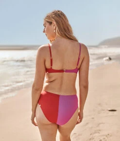The Split High Leg High Rise Bikini Bottom - Lava & Hibiscus -Cheap Sunset Bikini Store 3 ModelFullBody 92ee5cde 253c 4269 8db9 e100ca09f285