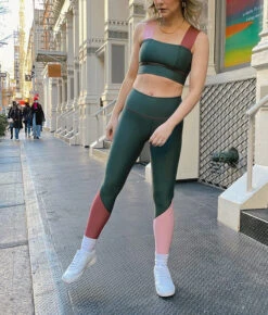 The Colorblock Wide-Strap Sports Bra - Eden & Shell & Rosewood 8 The Colorblock Wide-Strap Sports Bra - Eden & Shell & Rosewood -Cheap Sunset Bikini Store 3 ModelFullBody aa708fa9 3977 4382 b49c 32995b12258e