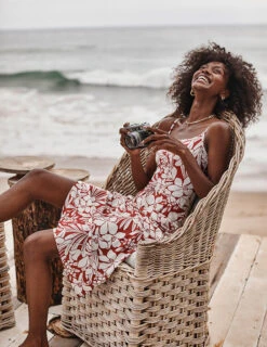 The Silky Slip Skirt - Destination Botanical -Cheap Sunset Bikini Store 3 lifestyle 1