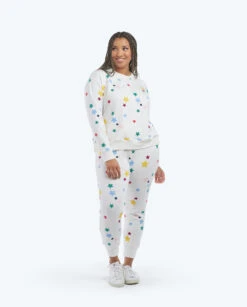 The Softest French Terry Jogger - Scatter Stars In White Sand -Cheap Sunset Bikini Store 4 ModelDetailBack 4ebcfc43 b604 4b40 8091 cfbdd022e412