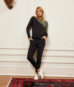 The Softest French Terry Pullover - Sea Urchin & Olive -Cheap Sunset Bikini Store 4 ModelDetail 4116765f e152 4a5a aaff d7580942b4a9