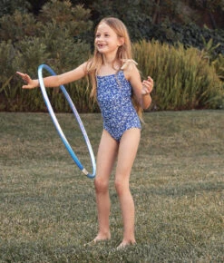 The Girls' Tie Oasis One-Piece - Floral Splash In Lagoon & White Sand -Cheap Sunset Bikini Store 4 ModelDetail d3d916e7 c479 4c8c 874a 99a998f84874