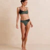 The Marina Bikini Top - Olive & Sea Urchin