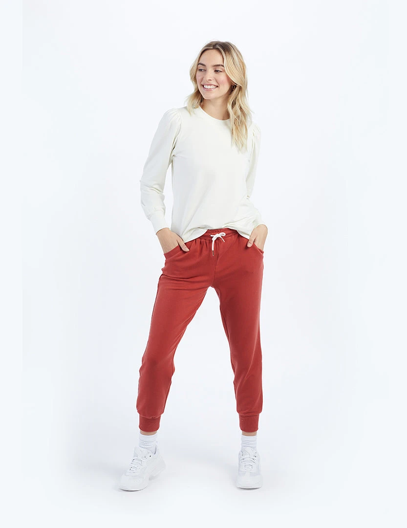 The Softest French Terry Puff Sleeve Pullover - White Sand 4 The Softest French Terry Puff Sleeve Pullover - White Sand - Image 4