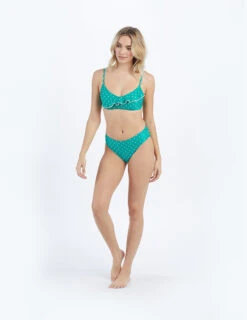 The Limited-Edition High Leg Mid Rise Bikini Bottom - Seaglass Dot -Cheap Sunset Bikini Store ExtraProductShot 51