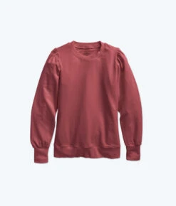 The Softest French Terry Puff Sleeve Pullover - Rosewood -Cheap Sunset Bikini Store FlatLay 2021 10 27T163828.025