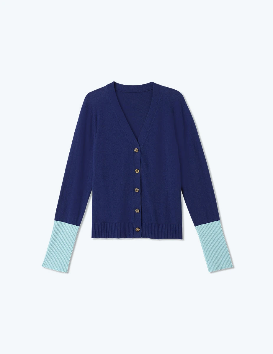 The Perfect Lightweight Cardigan - Deep Sea & Sky 6 The Perfect Lightweight Cardigan - Deep Sea & Sky - Image 6