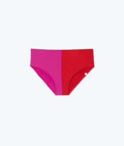 The Split High Leg High Rise Bikini Bottom - Lava & Hibiscus -Cheap Sunset Bikini Store FlatLay11 49965f01 e35a 482c 95a4 2772adc1c918