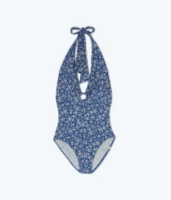 The Ring Halter Plunge One-Piece - Floral Splash In Lagoon & White Sand -Cheap Sunset Bikini Store FlatLay1 a88a2fa5 4ad9 4ae5 b52d 70173cc93d25