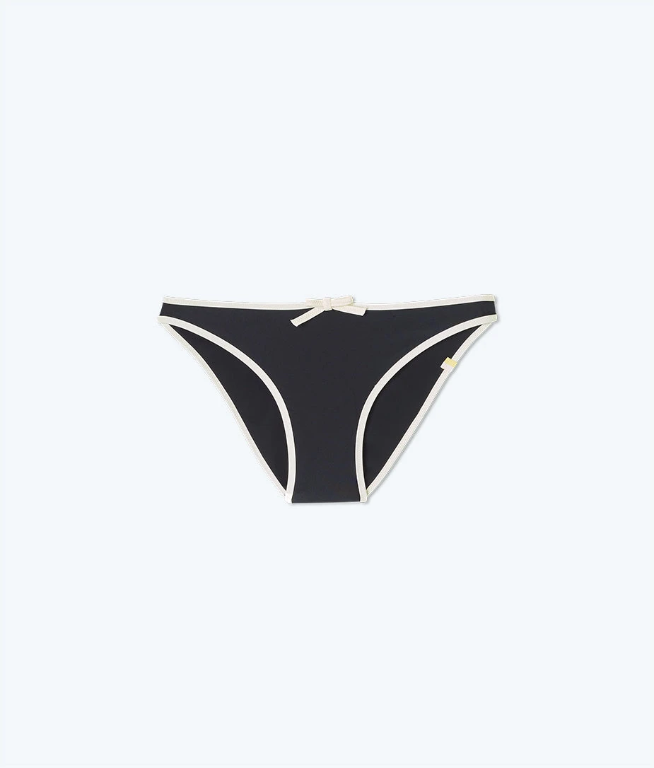 The Contrast Mini-Bow Low Rise Bikini Bottom - Sea Urchin & White Sand 5 The Contrast Mini-Bow Low Rise Bikini Bottom - Sea Urchin & White Sand - Image 5