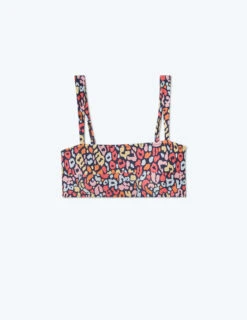 The Wide Strap Oasis Bikini Top - Multicolor Leopard -Cheap Sunset Bikini Store FlatLay 43ba9304 d442 4dba a01d fdd5662468b6