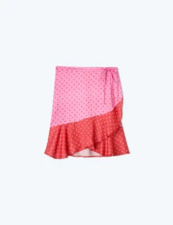 The Short Beach To Brunch Wrap Skirt - Square Dot In Flamingo & Hibiscus -Cheap Sunset Bikini Store FlatLay 568144f2 5e64 4afb a77a 87000270f327