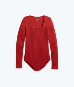 The Square Neck Day To Night Bodysuit: TENCEL™ Edition - Lava -Cheap Sunset Bikini Store FlatLay 61afee72 a06e 48ab b60d f534040da8ed