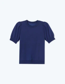 The Softest French Terry Puff Short Sleeve Top - Baltic -Cheap Sunset Bikini Store FlatLay c23032f4 c7c4 4199 afe5 a2a2800639a9