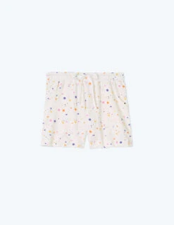 The Softest French Terry Lounge Shorts - Paint Splatter In White Sand -Cheap Sunset Bikini Store FlatLay d7261f12 77c5 4fd7 89e3 6577ff8ec90e