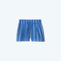 The Effortless Shorts - French Stripe In Indigo