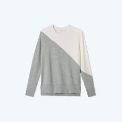 The Softest French Terry Pullover - Wolf & White Sand -Cheap Sunset Bikini Store FrenchTerryPullover Wolf WhiteSand