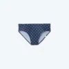 The Limited-Edition High Leg Mid Rise Bikini Bottom - Deep Sea Dot
