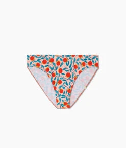The High Leg Mid Rise Bikini Bottom - Pink Nectarine Orchard -Cheap Sunset Bikini Store HLMR PinkNectarine