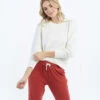 The Softest French Terry Puff Sleeve Pullover - White Sand