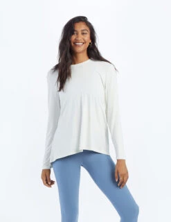 The Convertible Split Back Long Sleeve - White Sand