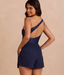 The High Tide Swim Shorts - Deep Sea -Cheap Sunset Bikini Store PDP HighTideSwimShorts DeepSeaBack Crop