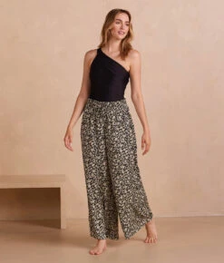 The Silky Luxe Palazzo Pants With Ties - Vintage Floral In Sea Urchin 6 The Silky Luxe Palazzo Pants With Ties - Vintage Floral In Sea Urchin -Cheap Sunset Bikini Store PDP Palazzo Pant Front Full 2 8608347e dcc0 4e3b 872f 97246e87ca29