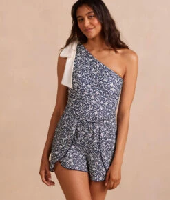 The Sea To Shore Swim Shorts - Beach Botanical In Deep Sea 5 The Sea To Shore Swim Shorts - Beach Botanical In Deep Sea -Cheap Sunset Bikini Store PDP SeaShoreSwimShort BeachBotanicalDeepSea Front Crop