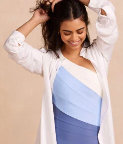 The Silky Luxe Short Effortless Shirtdress Cover-Up - White Sand 7 The Silky Luxe Short Effortless Shirtdress Cover-Up - White Sand -Cheap Sunset Bikini Store PDP Short Effortless ShirtDress WhiteSand Front Crop