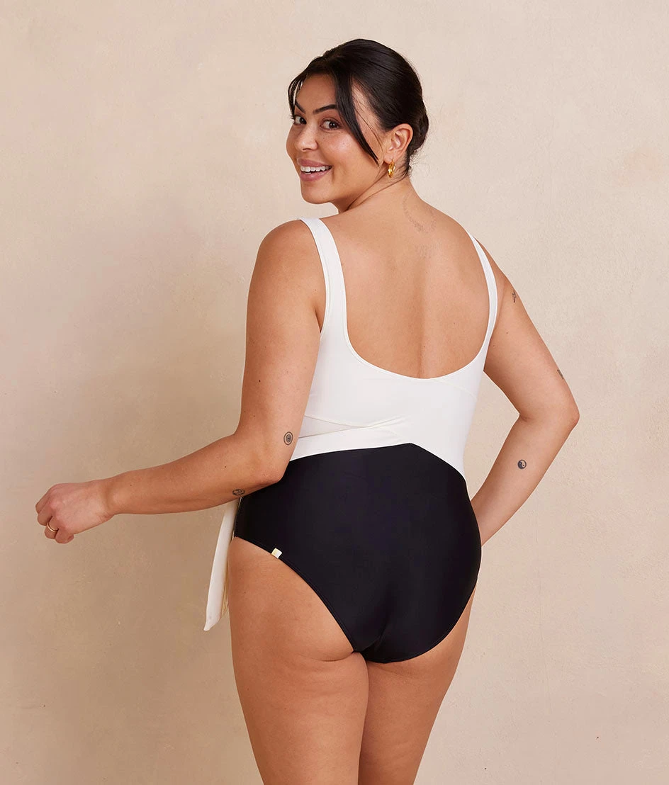 The Perfect Wrap One-Piece - Sea Urchin & White Sand 2 The Perfect Wrap One-Piece - Sea Urchin & White Sand - Image 2