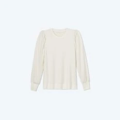 The Softest French Terry Puff Sleeve Pullover - White Sand 15 The Softest French Terry Puff Sleeve Pullover - White Sand -Cheap Sunset Bikini Store PuffSleeve WhiteSand