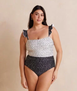 The Ruffle Oasis - On The Dot -Cheap Sunset Bikini Store RuffleOasis OnTheDot Front