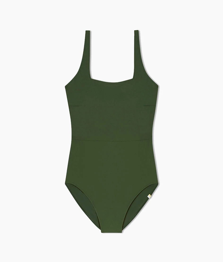 The Seaway Square Neck One Piece - Olive 4 The Seaway Square Neck One Piece - Olive - Image 4